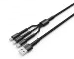 ColorWay 3az1-ben USB-A - Lightning+MicroUSB+Type-C töltőkábel 1, 2m szürke (CW-CBU3003-GR) (CW-CBU3003-GR)