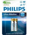 Philips elem AAA LR03/AM4 1.5V ExtremeLife ultra alkaline (2db/cs) (LR03E2B/10) (LR03E2B/10) - aqua