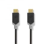 Nedis USB3.2 Gen 1 USB-C apa-apa kábel 60W, 5Gbps, 1m (CCBW64700AT10) (CCBW64700AT10)