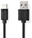 Nedis USB A - USB C (USB-C) kábel, USB2.0, 15W, hossz 2m (CCGL60600BK20) (CCGL60600BK20)