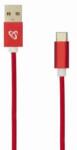 SBOX USB-A - USB-C adat- és töltőkábel 1.5m piros (USB-TYPEC-15R) (USB-TYPEC-15R)