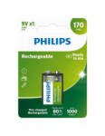 Philips újratölthető elem 9V, 170mAh (9VB1A17/10) (9VB1A17/10)