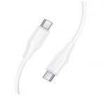 hoco. X124 adatkábel USB-C - USB-C 60W gyorstöltő 100cm fehér (X124_C_C_W) (X124_C_C_W)