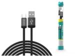 DEVIA Gracious Tube USB/Type-C 1m-es fekete adat-és töltőkábel (ST107861) (ST107861)