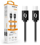 Aligator cablu de date POWER 100W, USB-C/USB-C 5A, lungime 1, 5 m, negru (DATKP46)