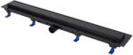 LIV Rigolă de duș liniară, 750 mm, ramă de plastic, grilă inox STANDARD, negru mat, 675025, LIV (675025)