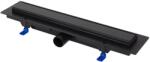 LIV Rigolă de duș liniară, 450 mm, ramă de plastic, grilă inox STANDARD, negru mat, 675023, LIV (675023)