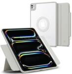 Spigen AIR SKIN PRO ONETAP tok álló, ECO bőr hatású (aktív FLIP, oldalra nyíló, TRIFOLD, asztali tartó, mágneses) SZÜRKE (ACS08490) (ACS08490)