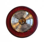Lombik Barométer 3001 Mahagóni színű fa hátlapon. Teljes méret Ø 140 mm. Műszer Ø 95 mm (111430010)