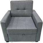 Studio Casa Fotoliu Extensibil Studio Casa Smart Living CONFORT SET A 81 x 84 x 85.5cm Stofa Gri Inchis (BL1880-GRI)