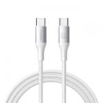 JOYROOM Cablu Date si Incarcare USB-C - USB-C Joyroom S-A28 Flash, 60W, 1m, Alb - evomag