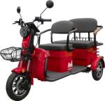 Evotools Triciclu Electric Persoane Scorilo TRP1200 Rosu cu Bancheta Dubla 1200 W Autonomie 28 km, viteza maxima de 25 km/h, conform reglementarilor UE, fara permis (683703)