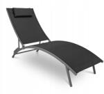  Bali állítható nyugágy, 4 szint, fekete, MEGA KÉNYELMES