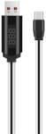hoco. U29 Adatkábel USB-Type-C, Gyorstöltő, 100 cm, Törésgátló, LED Kijelző Fehér