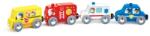 Hape Tren - Vehicule urbane 4 în 1 (OLP1088E8782AE) Trenulet