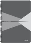 Leitz Spirálfüzet, A4, vonalas, 90 lap, laminált karton borító, LEITZ "Office", szürke 46481085 / 46480085 (46481085 / 46480085)
