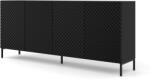 BIM Furniture Комод SURF 4D 200 cm, черен мат, черни крака (SURFCAB200BBLEGS)