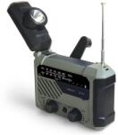 SUPERFIRE YJ01 multifunkciós LED zseblámpa rádióval, Napelemes vagy kézi (dinamó) töltés, Power bank, 100 lm, 2000 mAh, USB-C töltés