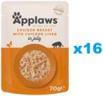 Applaws Cat Csirkemell májjal zselében 16x70 g