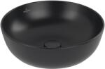 Villeroy & Boch Artis mosdótál 43x43 cm kerek mosdótálak fekete matt 417943R7 (417943R7)