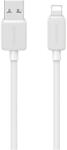 USAMS KY sorozatú US-SJ694 töltő- és adatkábel, USB-A - Lightning, 2.4A, 480 Mbps, 2m, fehér