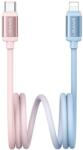 USAMS Bicolor Series SJ757 PD 30W USB-C/Lightning 1.2m kábel kék és rózsaszín (300069)