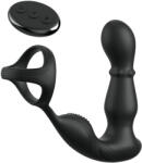 Pipedream Anal Fantasy Ass-Gasm - vibrator anal cu cap rotativ și inel pentru penis (negru) (05479720000)