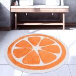  Covoras baie acril, rotund 90cm, Alessia Home, Portocala Covor baie