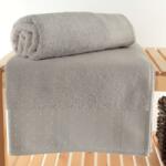 Şaheser Set 2 prosoape baie 70x140cm cu bulinute, bumbac 100%, Pitircik Gri Deschis Prosop