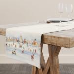 Lenjerii Deosebite Napron Craciun bumbac 100% 40x150cm cu peisaj de iarna, Joy Fata de masa