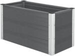 Wohnen WPC virágláda 100x50x50 cm szürke időjárásálló virágtartó láda