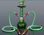 Chillout Smoke Hookah kisméretű zöld színű shisha - 2 csöves - 28 cm (DM-5-5333)