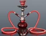 Padonio Hookah kisméretű piros színű shisha - 2 csöves (DM-5-5337)