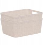 Koopman Tárolókosár szett, 2 db, bézs, 24, 5×19×10cm (176000570)