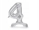 Party Deco Álló fólia lufi, Size 4, 70cm, ezüst