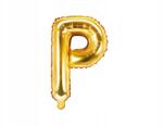 Party Deco Fólia lufi "P" betű, 35cm, arany