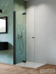 Radaway Nes Walk-in KDD-B 90 zuhanyfal, matt fekete profil, balos 10024090-54-01L (10024090-54-01L)