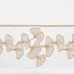 Eurofirany Törölköző, 70×140cm, Blanca, fehér, arany levelek, 500g (LC/BLANCA10/RE 70X140 (X3) 500)