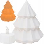 P4U Karácsonyi Díszítés Fenyőfa Fa Led Lámpa 12CM Fehér (XMA000013-W)