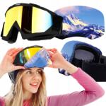  Síszemüveg + tok, fekete keret, többszínű lencse, tok, poliészter (Google Narciarskie + Etui)