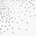 PartyPal Papírszalvéta, fehér, ezüst pöttyökkel, 10db