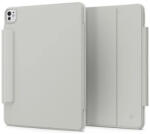 Apple iPad Pro 11 (2024 / 2025), mappa tok, közepesen ütésálló, levehető előlap, mágneses rögzítés, csatos záródás, Smart Case, Spigen AirSkin Pro OneTap, szürke