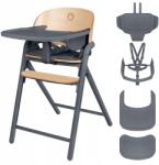 Lionelo Celia 3 az 1-ben fa etetőszék, állítható, 5 pontos öv, BabySet (LO-CELIA GREY WOOD)