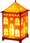 Trend-Deco karácsonyi lampion, meleg fehér LED, 13cm magas, zsinórral, műanyag (TD00260/BROWN)