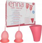 Enna Cycle Easy Cup menstruációs bögre, Size L, rózsaszín, szilikon, 3db