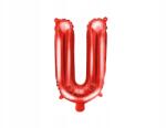 Party Deco Fólia lufi ''u'' betű, 35cm, piros