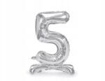 Party Deco Álló fólia lufi, Size 70cm, ezüst