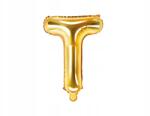 Party Deco Fólia lufi, betű ''t'', 35cm, arany színű