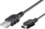  Cablu mini USB B tata - USB 2.0 tata 1m negru (013-146)