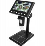 Rosfix Digitális mikroszkóp, 4, 3" kijelző, 1000X nagyítás, PC csatlakozás, 8 LED, memóriakártya (YANK-J0MJ)